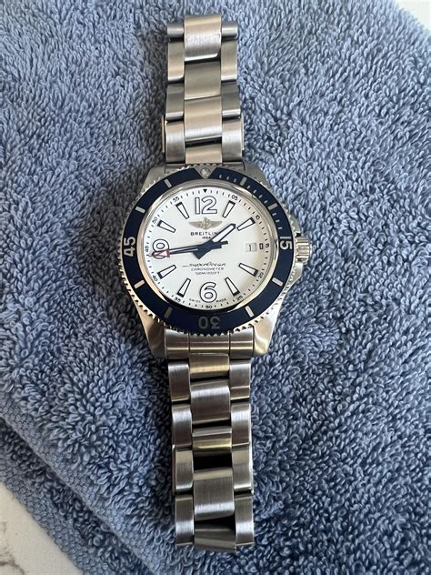 breitling white dial superocean